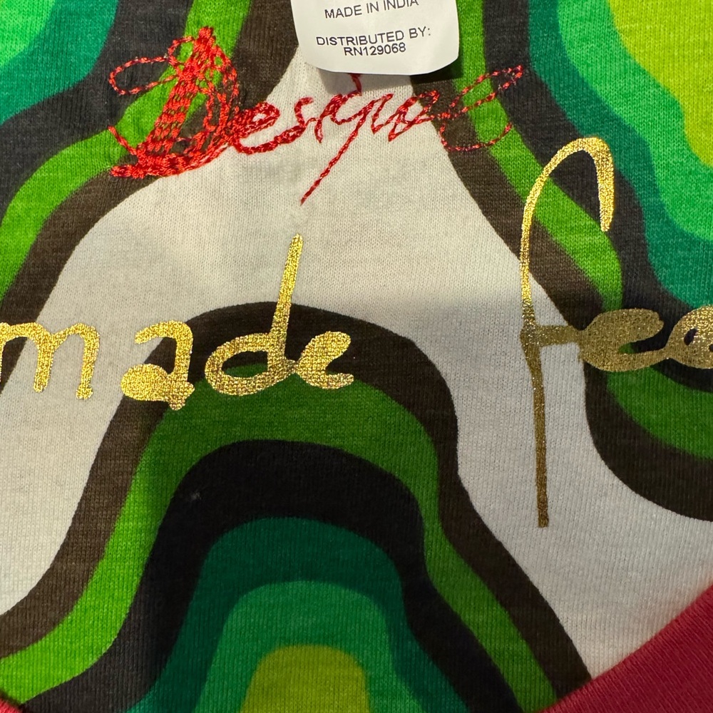 NWOT - Vintage Desigual Dragonfly Embroidered & Print T-Shirt - Picture 12 of 12